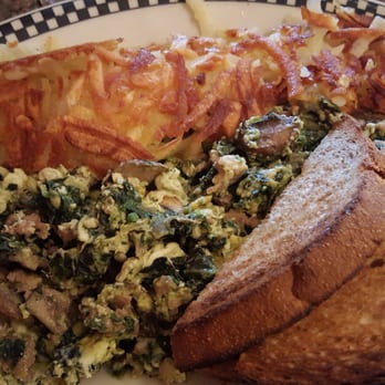 Vally Medlyn's - Spinach, mushroom, italian sausage, avacado scramble. - Diners Near Me - Danville, California Vally Medlyn's - Spinach, mushroom, italian sausage, avacado scramble. - Diners Near Me - Danville, California