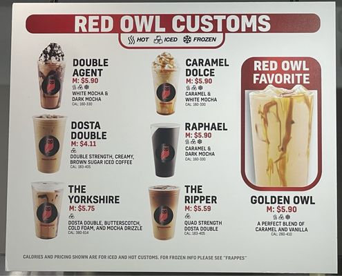 Menu photo 1 Red Owl Coffee Company Chattanooga, TN