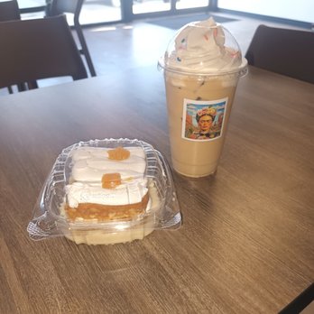 Un Cafecito Slc - Tres leches latte, and tres leches cake. - Coffee & Tea Near Me - Salt Lake City, Utah