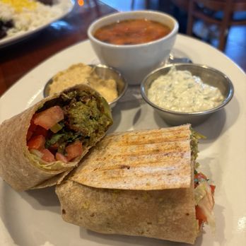 Panini Kabob Grill - Falafel Wrap.... A bit dry, but ok. Hummus helped. - Mediterranean Near Me - Carlsbad, California Panini Kabob Grill - Falafel Wrap.... A bit dry, but ok. Hummus helped. - Mediterranean Near Me - Carlsbad, California