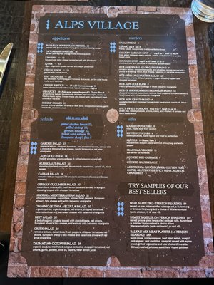 Menu photo 1 Alps Village Palm Desert, CA