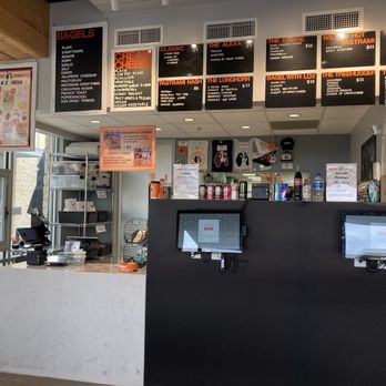 Nervous Charlie’s - Interior, menu above counter - Bagels Near Me - Cedar Park, Texas