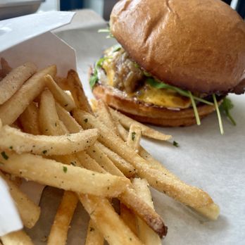 Crave Cafe - Crave burger with American cheese + ranch fries - New American Near Me - Shorewood, Wisconsin Crave Cafe - Crave burger with American cheese + ranch fries - New American Near Me - Shorewood, Wisconsin