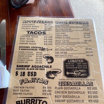 Menu photo 2 Tequila Beach Mexico, AGU Menu photo 2 Tequila Beach Mexico, AGU