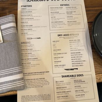 Deacon's New South - Menu - Steakhouses Near Me - Nashville, Tennessee Deacon's New South - Menu - Steakhouses Near Me - Nashville, Tennessee