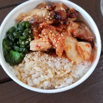 Don Quijote - Shoyu chicken, with kimchee, pickles and rice - International Grocery Near Me - Honolulu, Hawaii