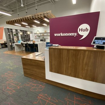 Workonomy Hub CoWorking - Our front desk - Shared Office Spaces Near Me - Westminster, Colorado Workonomy Hub CoWorking - Our front desk - Shared Office Spaces Near Me - Westminster, Colorado
