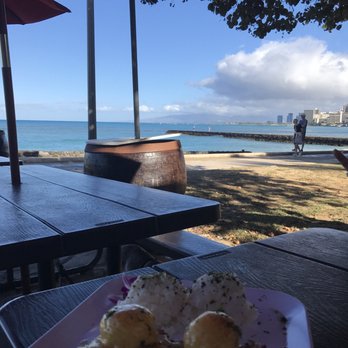 Barefoot Beach Cafe - Eggs Benedict with a view .. it doesn't get better than this - Breakfast & Brunch Near Me - Honolulu, Hawaii