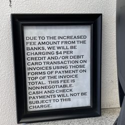 Ben’s Seal Beach Auto Repair - $4 fee for using credit/debit card