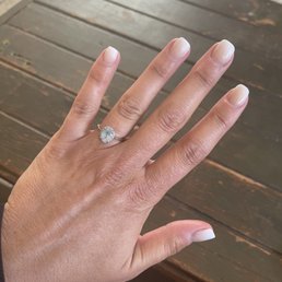 Ombre acrylics - I requested natural looking, shortish, and rounded edges. I love their work! Ombre acrylics - I requested natural looking, shortish, and rounded edges. I love their work!