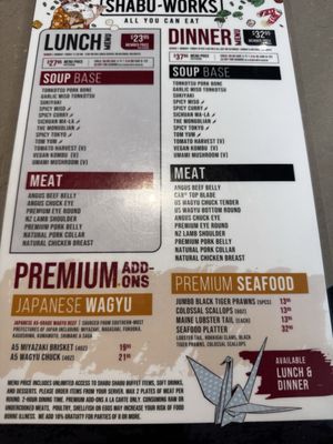 Menu photo 8 SHABU-WORKS® San Marcos, CA Menu photo 8 SHABU-WORKS® San Marcos, CA
