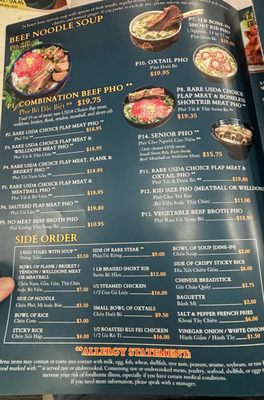 Menu photo 8 Pho Ha Noi Cupertino, CA