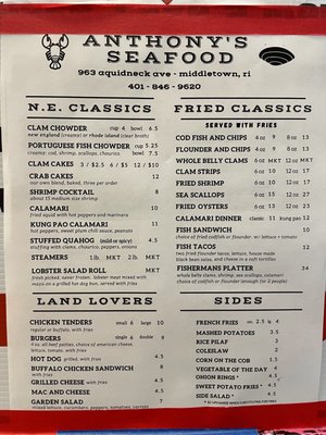 Menu photo 8 Anthony's Seafood Middletown, RI