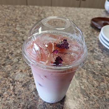 Ground Up Coffee Cafe - Iced Rose Lattè even better - Coffee & Tea Near Me - Littleton, Colorado