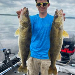 Wisconsin Guide Service - Chris with a beautiful double walleye catch.
#wisconsinguideservice #lakewisconsin
