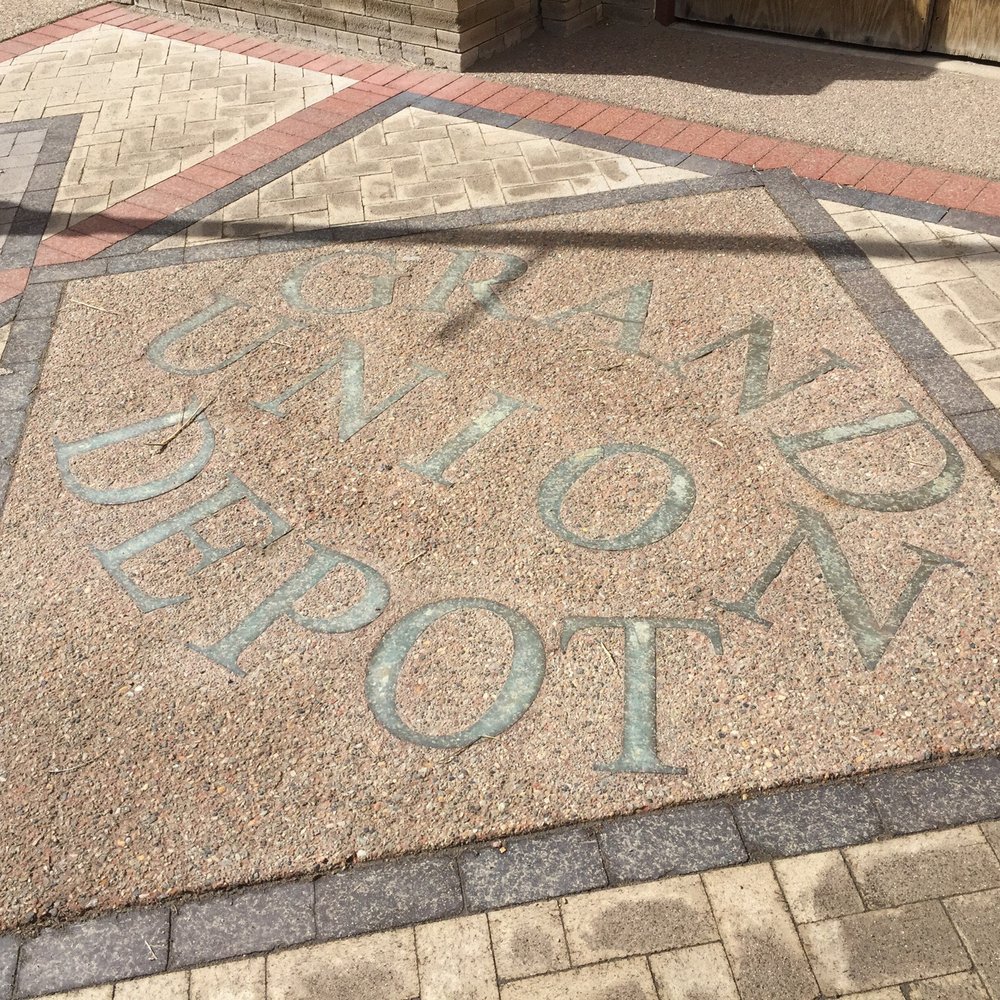 Amtrak - Inlay at entrance - Train Stations Near Me - Grand Junction, Colorado Amtrak - Inlay at entrance - Train Stations Near Me - Grand Junction, Colorado