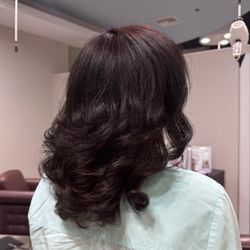 Euphoria Day Spa & Salon - Cherry Cola Brunette Transformation Years of at-home henna color corrected, hidden gray covered, rich dimension restored, and a more you