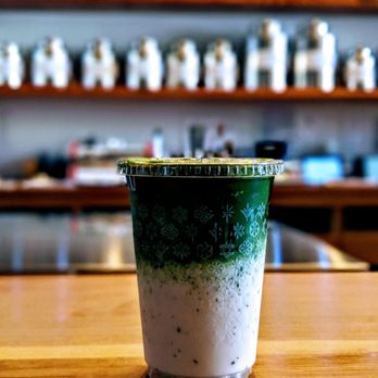 Asha Tea House - Iced matcha latte with oat milk at the tea bar - Tea Rooms Near Me - Berkeley, California Asha Tea House - Iced matcha latte with oat milk at the tea bar - Tea Rooms Near Me - Berkeley, California