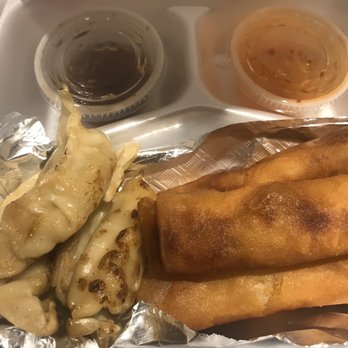 Thai Lao and Pho - Thai Lao Sampler ( Potstickers and Thai Crispy Egg Rolls) the sauces were amazing ! - Thai Near Me - San Antonio, Texas Thai Lao and Pho - Thai Lao Sampler ( Potstickers and Thai Crispy Egg Rolls) the sauces were amazing ! - Thai Near Me - San Antonio, Texas