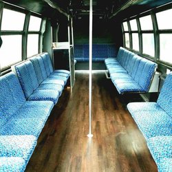Lonestar Party Buses - 50 passenger yellow and white party bus
