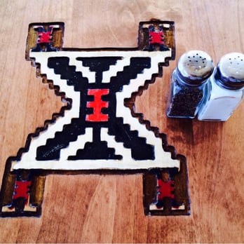 The View Restaurant - Navajo tribe design on the dinning table - American Near Me - Monument Valley, Utah The View Restaurant - Navajo tribe design on the dinning table - American Near Me - Monument Valley, Utah