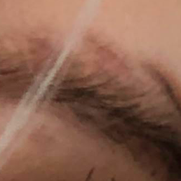 Just to show how the strokes are SO thick, too dark, and  above my brow line. Reviews are one thing. But an artists work speaks for itself..