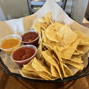 Cocina Madrigal - Chips and salsa (orange is the habanero salsa) - Tacos Near Me - Phoenix, Arizona