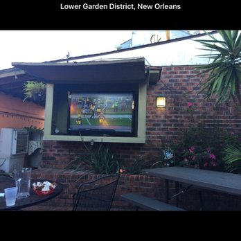 Down The Hatch - One of three big screens on the patio - American Near Me - New Orleans, Louisiana