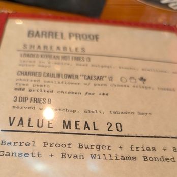 Barrel Proof - Value meal... This should definitely be giving some credit - Dive Bars Near Me - Atlanta, Georgia