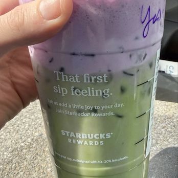 Starbucks - Iced Matcha Latte with ube cold foam and coconut milk - Coffee & Tea Near Me - Millington, Tennessee Starbucks - Iced Matcha Latte with ube cold foam and coconut milk - Coffee & Tea Near Me - Millington, Tennessee