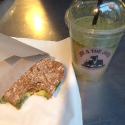 Mint and apple juice & avocado, tomato, and cheese sandwich! Mint and apple juice & avocado, tomato, and cheese sandwich!