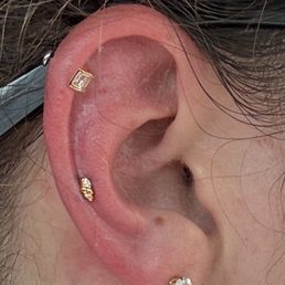 New midi piercing and new top cartilage earring