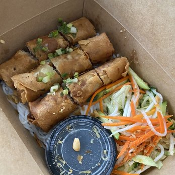 Pho Saigon House - Vermicelli salad with egg rolls. - Vietnamese Near Me - Tacoma, Washington