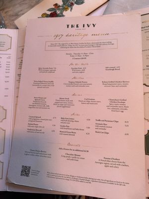 Menu photo 8 The Ivy Tower Bridge London, XGL
