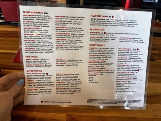 Menu photo 3 Taco Bamba Herndon Herndon, VA