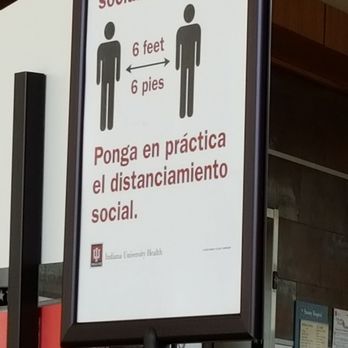 Saxony Hospital & Physicians - Social distancing info sign in the lab waiting area. - Hospitals Near Me - Fishers, Indiana Saxony Hospital & Physicians - Social distancing info sign in the lab waiting area. - Hospitals Near Me - Fishers, Indiana