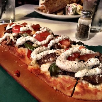 Monterey Pub - Greek Flat Bread with marinated steak and tatziki sauce - Pubs Near Me - Pittsburgh, Pennsylvania