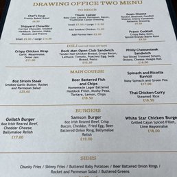 Drawing Room 2 menu