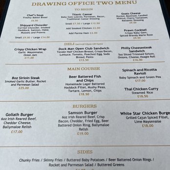 Titanic Hotel Belfast - Drawing Room 2 menu - Hotels Near Me - Belfast, BFS