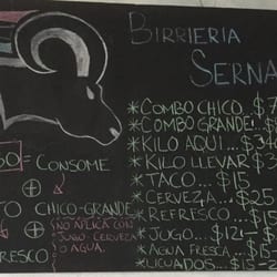 Birrieria Serna - Menú
