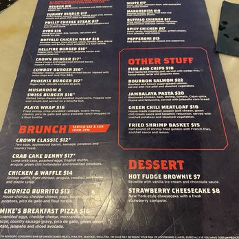 Crown Public House - Menu - Pubs Near Me - Phoenix, Arizona