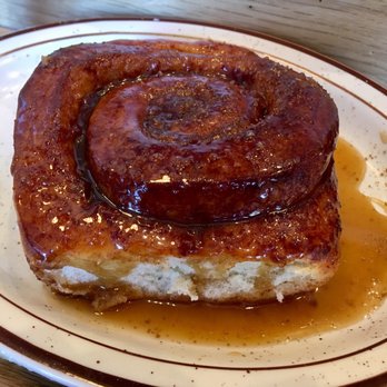 Pine State Biscuits - Reno - Their Cinnamon Roll smothered in a caramel glaze. - Breakfast & Brunch Near Me - Reno, Nevada