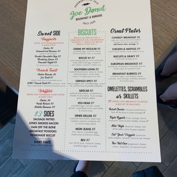 Joe Donut - Breakfast menu! - Donuts Near Me - Niles, Illinois