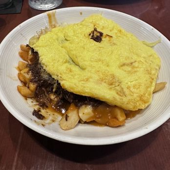 Full Belly - Barbacoa Poutine with scrambled egg - Breakfast & Brunch Near Me - San Antonio, Texas Full Belly - Barbacoa Poutine with scrambled egg - Breakfast & Brunch Near Me - San Antonio, Texas