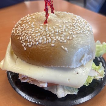 Big Apple Bagels - a hamburger with cheese and lettuce - Bagels Near Me - York, Pennsylvania Big Apple Bagels - a hamburger with cheese and lettuce - Bagels Near Me - York, Pennsylvania