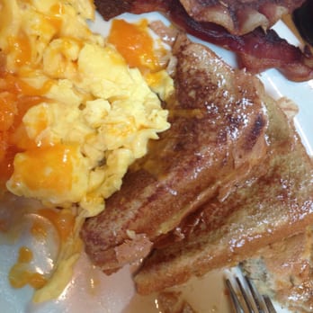 Domingo's Cafe - Chefs special french toast, bacon and eggs just the way I like em. - Breakfast & Brunch Near Me - Goleta, California