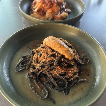 Il Brutto - Squid ink pasta with uni - Italian Near Me - Austin, Texas