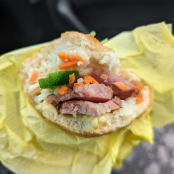 R & D Cafe - Inside the Grilled Nem Nuong/Pork Paste Banh Mi - Vietnamese Near Me - San Lorenzo, California R & D Cafe - Inside the Grilled Nem Nuong/Pork Paste Banh Mi - Vietnamese Near Me - San Lorenzo, California