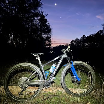 The Hub Bicycles - Picture of a bike from hub bikes during a mtb night ride - Bikes Near Me - Athens, Georgia