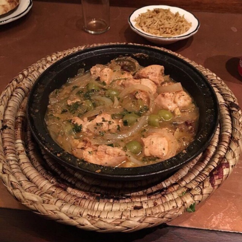 Tara Kitchen - Chicken with preserved lemons and green olives- I could only eat half so I enjoyed the rest for lunch the next day! - Moroccan Near Me - Schenectady, New York Tara Kitchen - Chicken with preserved lemons and green olives- I could only eat half so I enjoyed the rest for lunch the next day! - Moroccan Near Me - Schenectady, New York